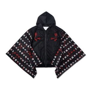 Dark NEO Japan black kimono zip hoodie